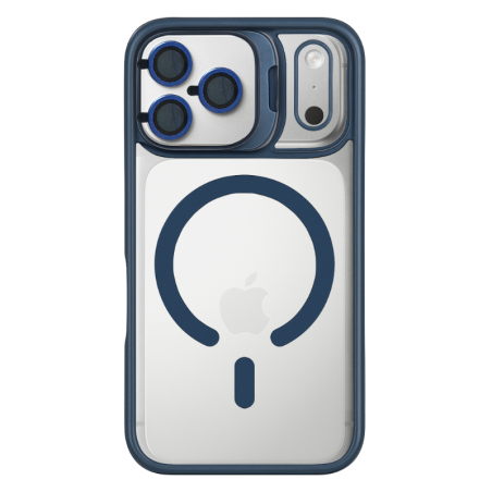 Θήκη MagSafe Magnetic για Apple iPhone 17 Pro Max - Σκούρο Μπλε φορεμένο σε συσκευή πίσω όψη