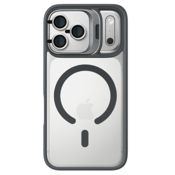 Θήκη MagSafe Magnetic για Apple iPhone 17 Pro Max - Γκρι φορεμένο σε συσκευή πίσω όψη