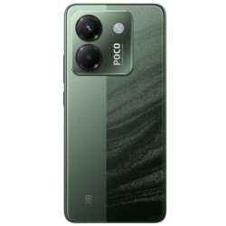 Πίσω όψη του Xiaomi Poco M7 Pro 5G με διπλή κάμερα και ασημί ματ φινίρισμα