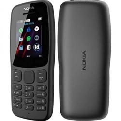 Nokia 106 (2018) Dual SIM Κινητό με Κουμπιά με Αγγλικό Μενού σε μαύρο χρώμα