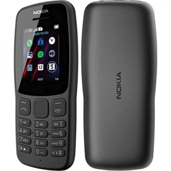 Nokia 106 (2018) Dual SIM Κινητό με Κουμπιά με Αγγλικό Μενού σε μαύρο χρώμα