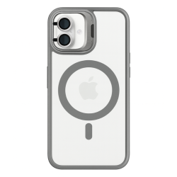 Θήκη MagSafe Magnetic για Apple iPhone 17 - Γκρι φορεμένο σε συσκευή πίσω όψη
