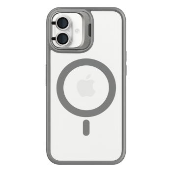 Θήκη MagSafe Magnetic για Apple iPhone 17 - Γκρι φορεμένο σε συσκευή πίσω όψη