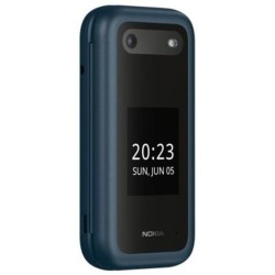 Nokia 2660 Flip Dual SIM 48MB/128MB με Ελληνικό Μενού και κουμπιά σε μπλε χρώμα κλειστό μπροστινή όψη