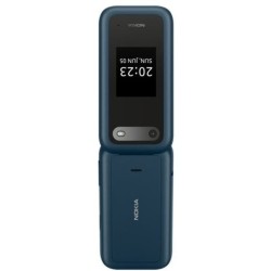 Nokia 2660 Flip Dual SIM 48MB/128MB με Ελληνικό Μενού και κουμπιά σε μπλε χρώμα πίσω όψη
