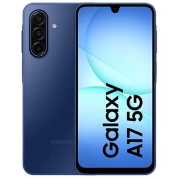 Samsung Galaxy A17 4G σε μπλε χρώμα με οθόνη Super AMOLED 6,7" και τριπλή πίσω κάμερα 50MP