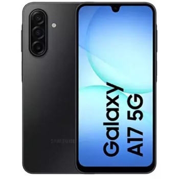 Samsung Galaxy A17 4G σε μαύρο χρώμα με οθόνη Super AMOLED 6,7" και τριπλή πίσω κάμερα 50MP