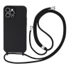 Θήκη Σιλικόνης Crossbody για Apple iPhone 16 Pro Max - Μαύρο