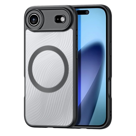 Θήκη Dux Ducis Aimo MagSafe Back Cover Πλαστικό / Σιλικόνης για iPhone Air - Μαύρο φορεμένο σε συσκευή πίσω όψη
