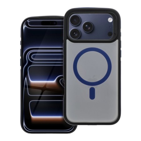 Θήκη NEO MagSafe Back Cover για iPhone 17 Pro Max - Μπλε φορεμένο σε συσκευή μπρος και πίσω όψη