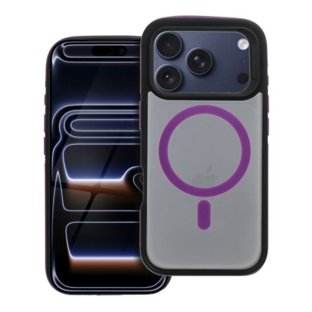 Θήκη NEO MagSafe Back Cover για iPhone 17 Pro - Μωβ φορεμένο σε συσκευή μπρος και πίσω όψη