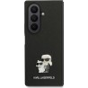 Θήκη Karl Lagerfeld Saffiano Karl&Choupette Pin Σιλικόνης / Πλαστικό για Samsung Galaxy Z Fold 7 - Μαύρο φορεμένη πίσω όψη
