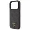 Θήκη Guess 4G Triangle Logo MagSafe με Επένδυση Συνθετικού Δέρματος και Λουράκι για iPhone 17 Pro Max - Μαύρο πίσω όψη