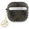 Θήκη Guess Charm Collection Σιλικόνης για Apple AirPods 4 - Καφέ πίσω όψη σε συσκευή Θήκη Guess Charm Collection Σιλικόνης για Apple AirPods 4 - Καφέ πίσω όψη σε συσκευή