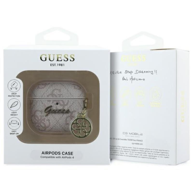 Θήκη Guess Charm Collection Σιλικόνης για Apple AirPods 4 - Ροζ κουτί συσκευασίας Θήκη Guess Charm Collection Σιλικόνης για Apple AirPods 4 - Ροζ κουτί συσκευασίας
