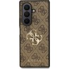 Θήκη Guess 4G  4G Metal Logo Σιλικόνης / Πλαστικό για Samsung Galaxy Z Fold 7 - Καφέ φορεμένη σε συσκευή πίσω όψη