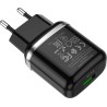 Φορτιστής τοίχου HOCO (N3 Vigour) Χωρίς Καλώδιο με Θύρα USB-A 18W Quick Charge 3.0 - Μαύρο πίσω όψη