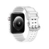 Triple Protection Λουράκι με Ανοξείδωτο Ατσάλι για Apple Watch 42/44/45/49mm - Λευκό πίσω όψη
