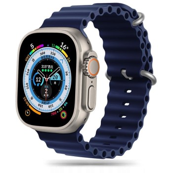 Tech-Protect Iconband Pro Λουράκι Σιλικόνης για Apple Watch 4,5,6,7,8,SE,Ultra - Μπλε μπροστινή όψη