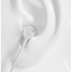 Dudao X10 Pro In-ear Handsfree με Βύσμα 3.5mm - Λευκό απεικόνιση του ακουστικού φορεμένο