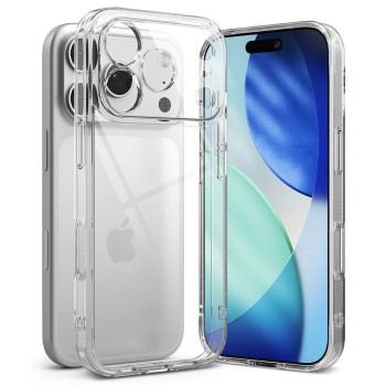 Θήκη Ringke Fusion Back Cover Σιλικόνης για iPhone 17 Pro - Διάφανο πίσω και μπροστινή όψη
