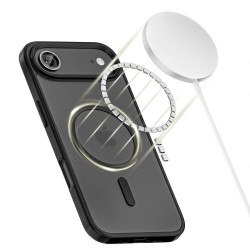 Θήκη Tech-Protect Magmat Magsafe Back Cover Σιλικόνης / Πλαστικό για iPhone Air - Μαύρο πίσω όψη με έμφαση στο magsafe