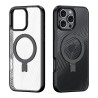 Θήκη Dux Ducis Aimo MagSafe και στήριγμα για iPhone 16 Pro - Μαύρο μπροστινή και πίσω όψη