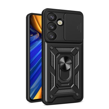 Θήκη Hurtel Hybrid Back Cover Σιλικόνης / Πλαστικό για Google Pixel 9 Pro XL/OnePlus 10 Pro - Μαύρο μπρος και πίσω όψη