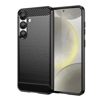 Θήκη Hurtel Carbon Back Cover Σιλικόνης για OnePlus 10 Pro - Μαύρο μπρος και πίσω όψη