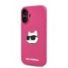Karl Lagerfeld Magsafe Silicone Case "Choupette's Head" Θήκη προστασίας από σιλικόνη – iPhone 16 Fuchsia – KLHMP16SSCHPPLF
