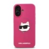 Karl Lagerfeld Magsafe Silicone Case "Choupette's Head" Θήκη προστασίας από σιλικόνη – iPhone 16 Fuchsia – KLHMP16SSCHPPLF