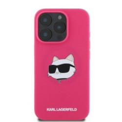 Karl Lagerfeld Magsafe Silicone Case "Choupette's Head" Θήκη προστασίας από σιλικόνη – iPhone 16 Pro Fuchsia – KLHMP16LSCHPPLF