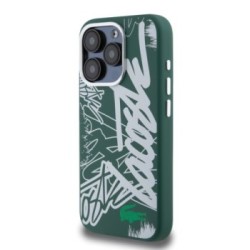 Lacoste Graffiti Hard Case Θήκη προστασίας από Liquid σιλικόνη για iPhone 15 Pro Πράσινο/Λευκό– LCHCP15LGRAH