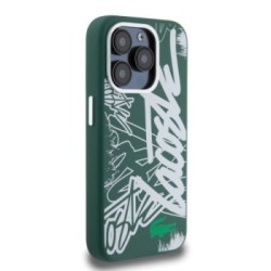 Lacoste Graffiti Hard Case Θήκη προστασίας από Liquid σιλικόνη για iPhone 15 Pro Πράσινο/Λευκό– LCHCP15LGRAH