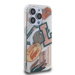 Lacoste Magsafe Double Layer Patch Hard Case Θήκη προστασίας από Σιλικόνη για iPhone 15 Pro White/Orange