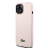 Lacoste Magsafe Croc Logo Hard Case Θήκη προστασίας από Σιλικόνη για iPhone 15 Ροζ