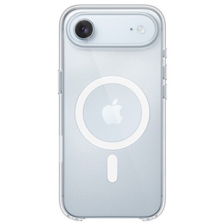 Apple Silicone Case with MagSafe Back Cover για iPhone Air σε διάφανο frost πίσω όψη φορεμένο σε συσκευή