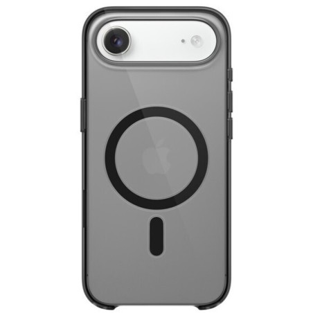 Apple Silicone Case with MagSafe Back Cover για iPhone Air σε χρώμα Shadow πίσω όψη φορεμένο σε συσκευή