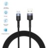 Tellur - Micro USB Cable 3A - Black - Καλώδιο δεδομένων USB σε Micro USB με φως LED, 1,2 μέτρα