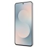 Samsung Galaxy S25 FE 5G σε λευκό χρώμα με ενεργή οθόνη AMOLED 6.7" πλαϊνή όψη με κουμπιά αυξομείωσης ήχου και κλειδώματος