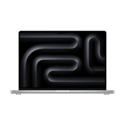 Apple MacBook Pro (2024) 16.2" Retina Display 120Hz (M4-Pro 14‑core/24GB/512GB SSD) US σε ασημί χρώμα με ενεργή οθόνη retina 16"