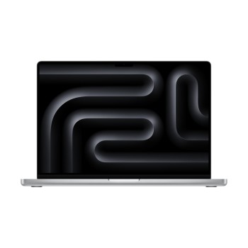 Apple MacBook Pro (2024) 16.2" Retina Display 120Hz (M4-Pro 14‑core/24GB/512GB SSD) US σε ασημί χρώμα με ενεργή οθόνη retina 16"