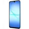 Samsung Galaxy A17 4G σε γαλάζιο χρώμα μπροστινή πλευρική όψη με ενεργή οθόνη Super AMOLED 6,7" και κουμπιά ήχου και κλειδώματος