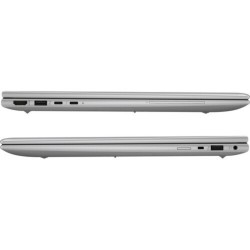 HP ZBook Firefly 14 G11 σε ασημί χρώμα πλαϊνές όψεις με εμφανής τις διαθέσιμες θύρες