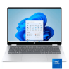 HP Omnibook 5 Flip 14-fp0023dx σε ασημί χρώμα σε λειτουργία laptop με ενεργή οθόνη HP Omnibook 5 Flip 14-fp0023dx σε ασημί χρώμα σε λειτουργία laptop με ενεργή οθόνη