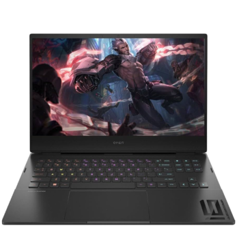 HP Omen 16-AN0119 shadow black σε πληρη προεπισκόπηση με ενεργή οθόνη
