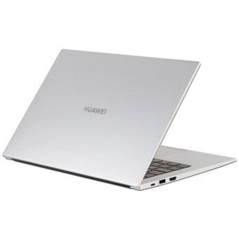 Huawei MateBook D14 AMD NBI-WAQ9R 53010UPF σε ασημί χρώμα προεπισκόπηση ανοιχτού laptop Huawei MateBook D14 AMD NBI-WAQ9R 53010UPF σε ασημί χρώμα προεπισκόπηση ανοιχτού laptop