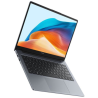 Huawei Matebook D14 2024 14" σε ασημί χρώμα πλήρης προεπισκόπηση ενεργούς οθόνης και πληκτρολογίου πλευρική όψη Huawei Matebook D14 2024 14" σε ασημί χρώμα πλήρης προεπισκόπηση ενεργούς οθόνης και πληκτρολογίου πλευρική όψη