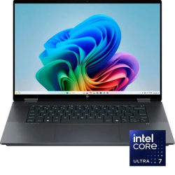 HP OmniBook X Flip 2-in-1 laptop ανοιχτό με ενεργή οθόνη 16" IPS FHD+ και πληκτρολόγιο