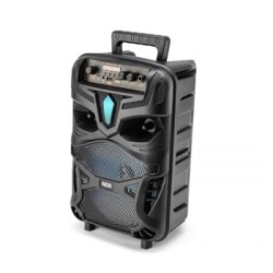 The Source Karaoke Speaker with Mic ver.2 Ηχείο με λειτουργία karaoke με μικρόφωνο και χειριστήριο σε μαύρο χρώμα 125991